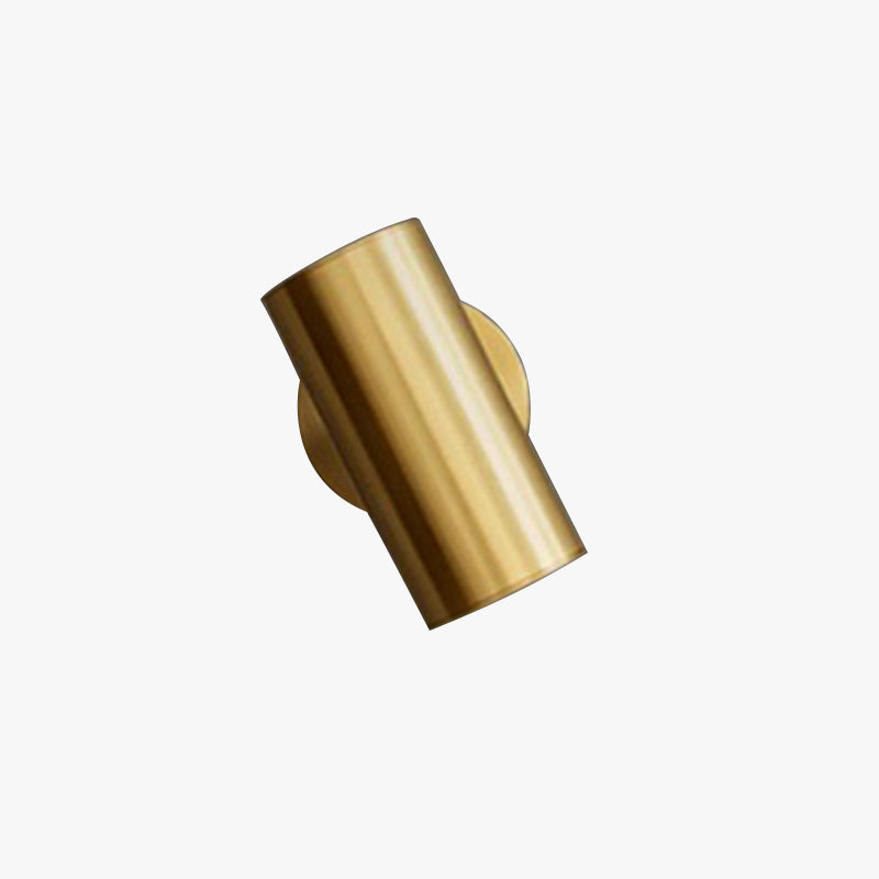 Gold And Black Cylindrical LED Spotlight Nordic Metal Wall Lamp