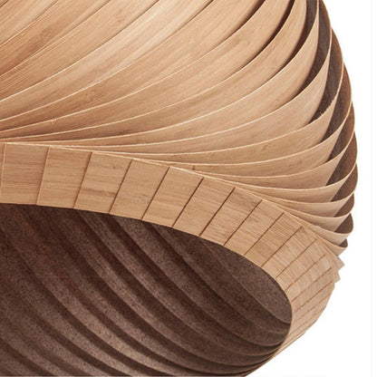 Brown Wood Finish Durable Farmhouse Metal Pendant Light