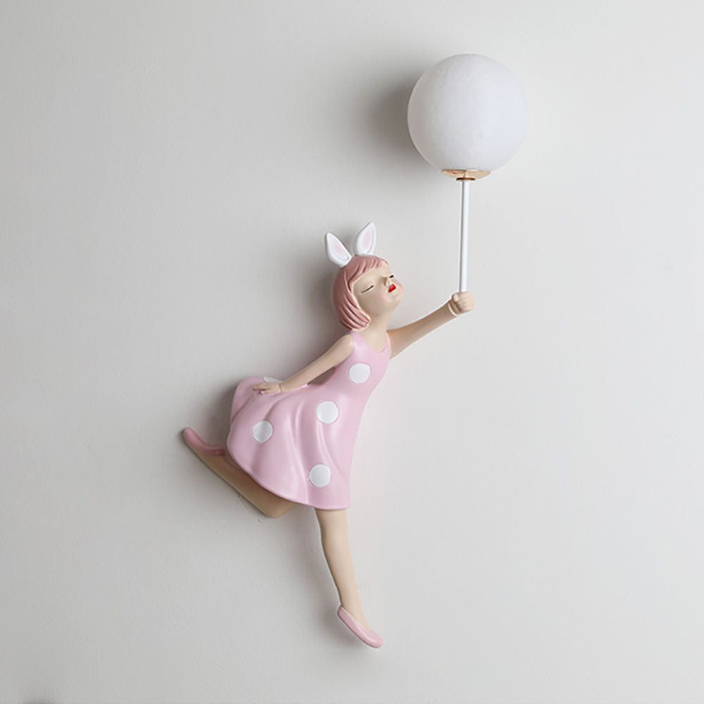 Balloon Wall Lamp For Kids Room In Blush Pink