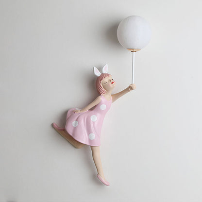 Balloon Wall Lamp For Kids Room In Blush Pink