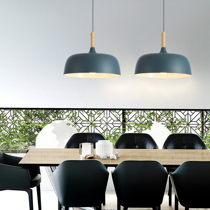 Dining Room Modern Dome Pendant Light With Soft Glow