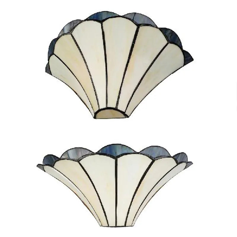 Flower Shaped Beige Glass Wall Lamp