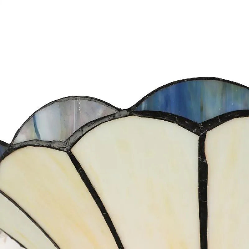 Flower Shaped Beige Glass Wall Lamp