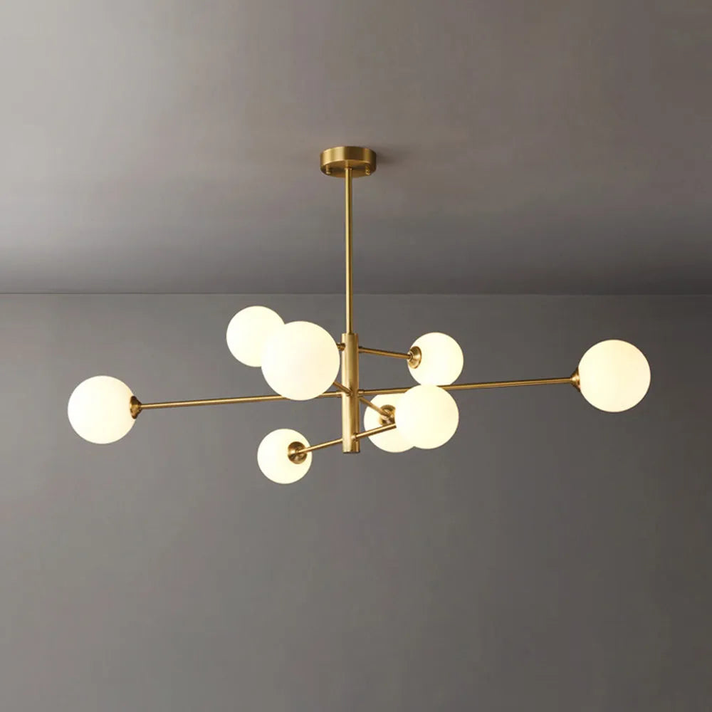 Pendant Light in Modern Copper and Black Glass Shade