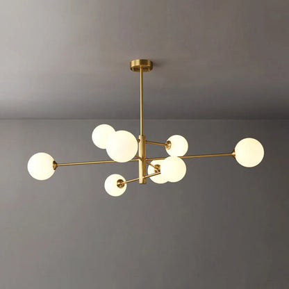 Pendant Light in Modern Copper and Black Glass Shade