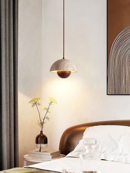 Pendant Light For Warm Ambience Natural Yellow Travertine