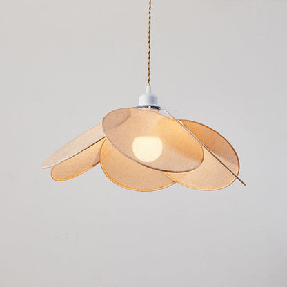 Warm Glow Elegant Fabric Flower Pendant Lamp