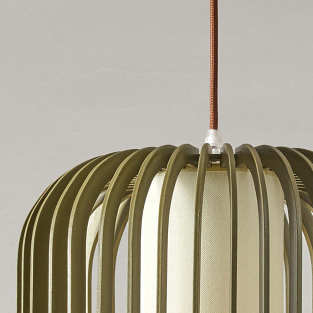 Adjustable Three Color Ambiance Wood Pendant Light