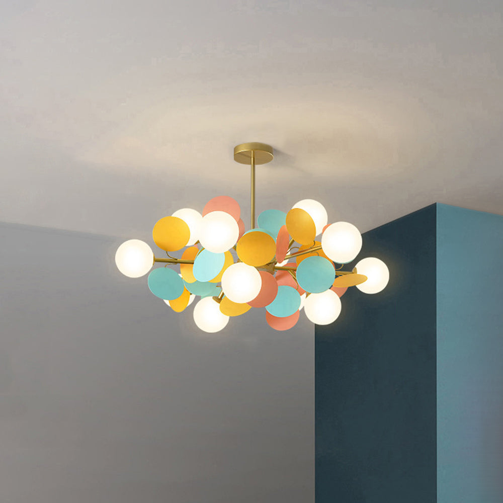 Chandelier Ceiling Floral Branch Multicoloured For Living Room