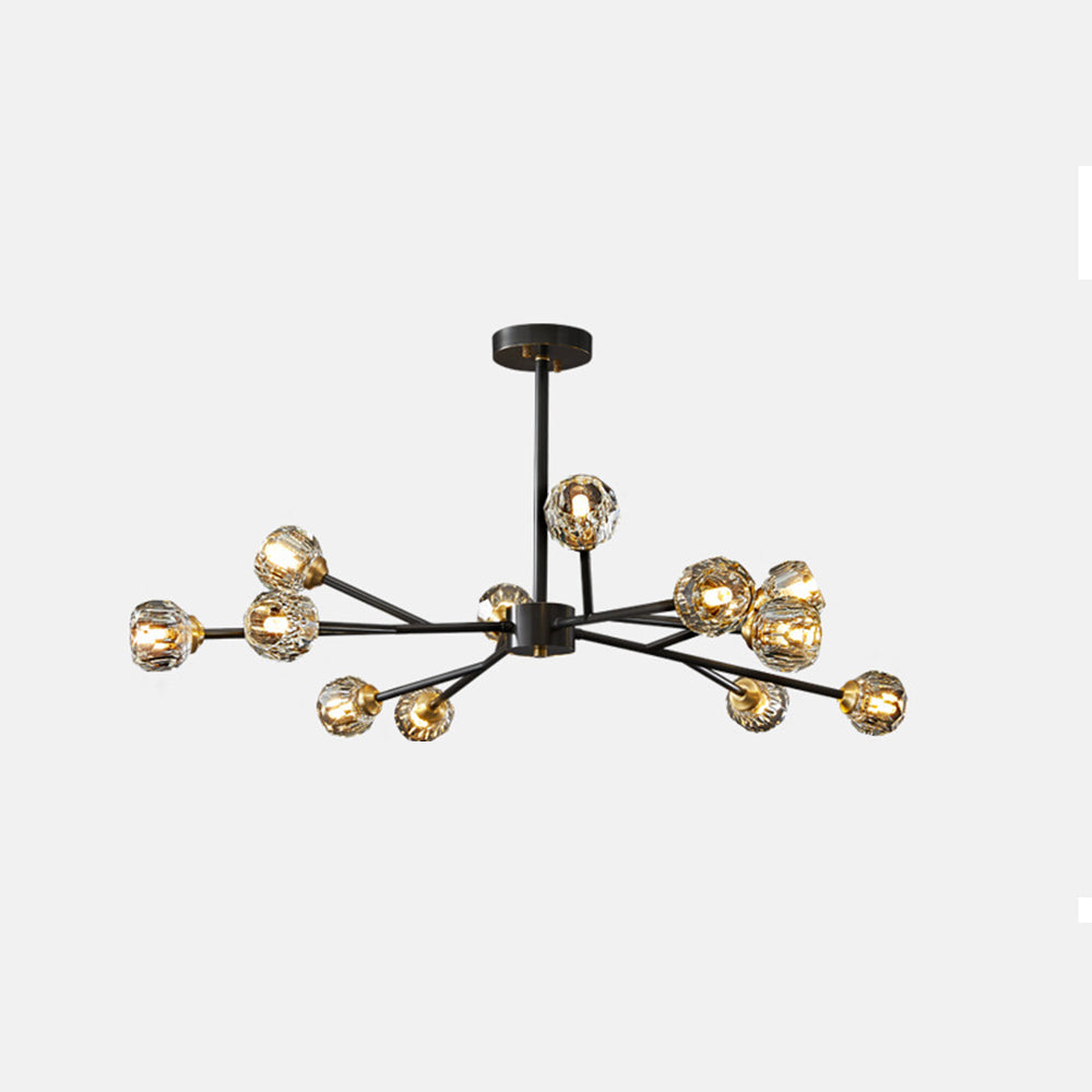 Crystal Shade Gold Metal Pendant Light