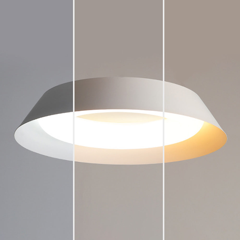 Nordic White Flush Mount Ceiling Light With Acrylic Shade Metal