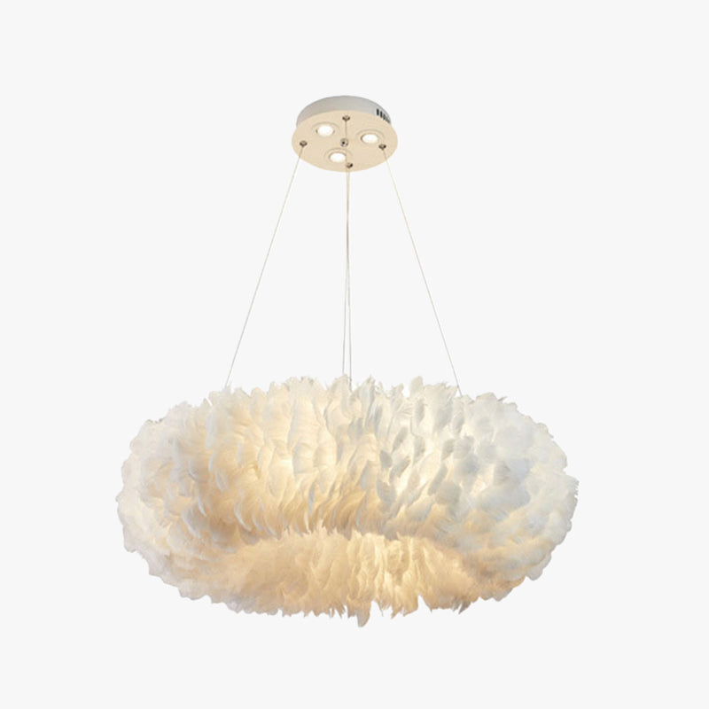 Led Even Lighting Pendant Light With Feather