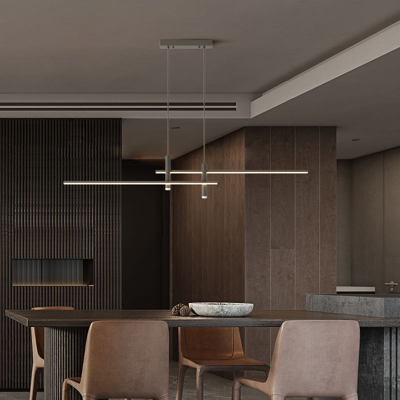 Focused Dining Illumination Modern Linear Pendant Light