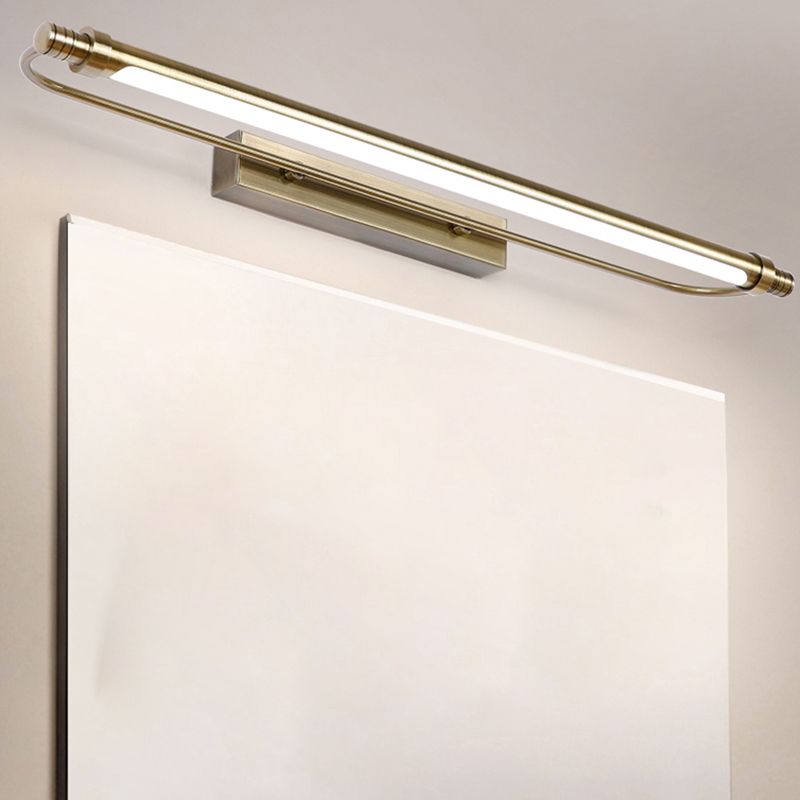 Gold Finish Three Colour Dimmable Aurelia Linear Vanity Wall Light
