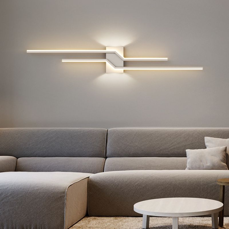 Three Colour Change Dimmable Minimalist Linear Metal Vanity Wall Light