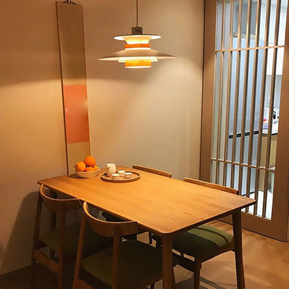 Dimmable Led Pendant Light With White Metal