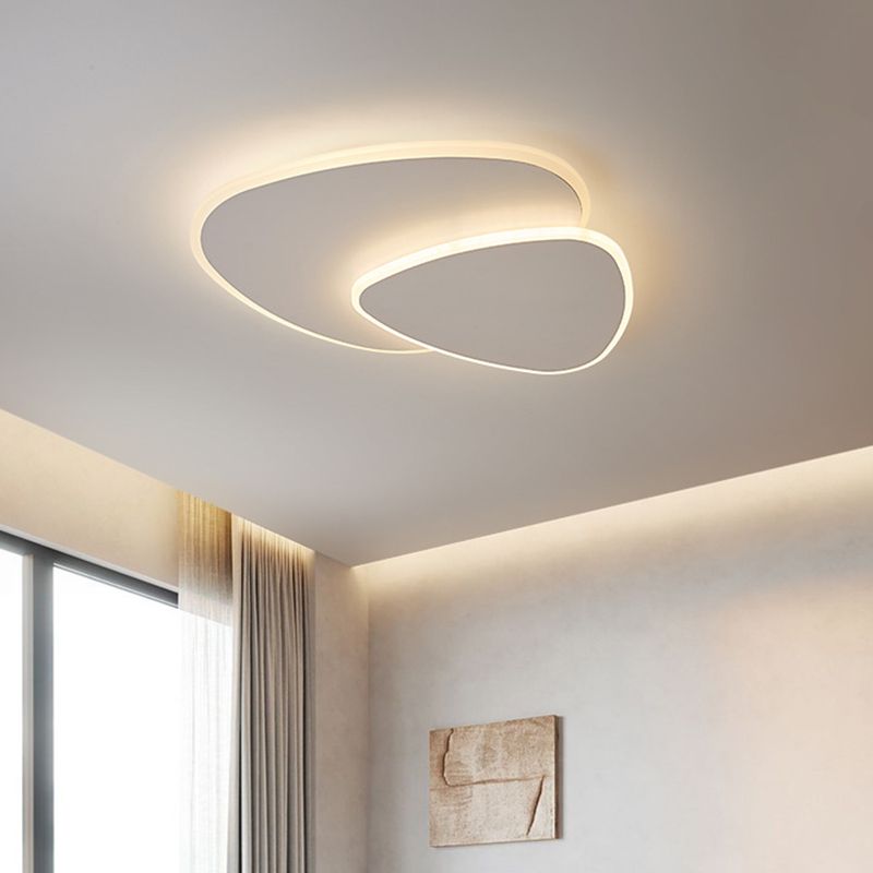 Flush Mount Ceiling Light Oval Double Layer Geometric