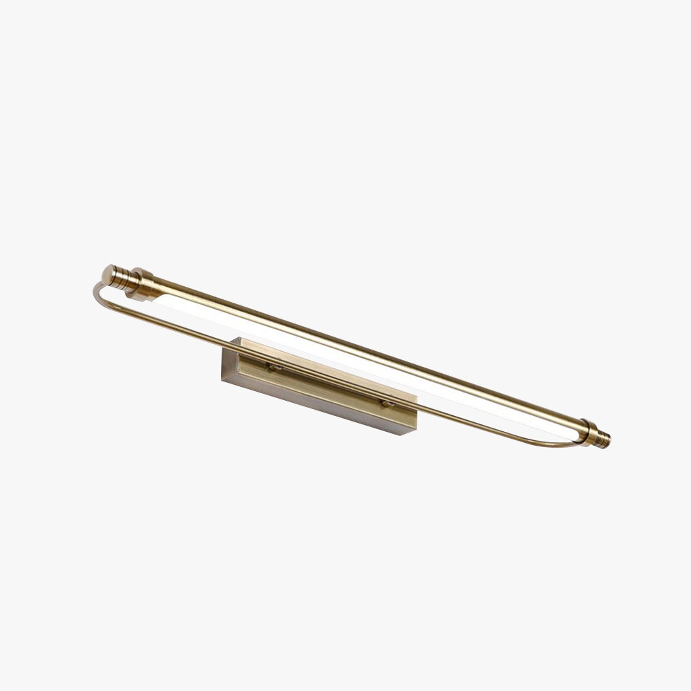 Gold Finish Three Colour Dimmable Aurelia Linear Vanity Wall Light