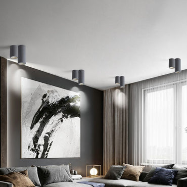 LED Cylinder Flush Mount Ceiling Light For Living Room Aurora