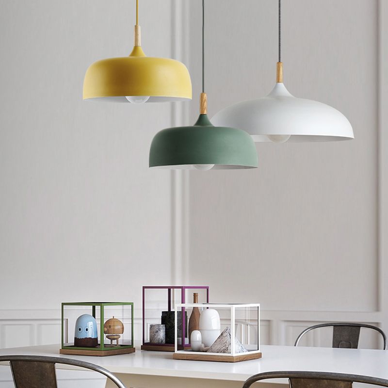 Dining Room Modern Dome Pendant Light With Soft Glow