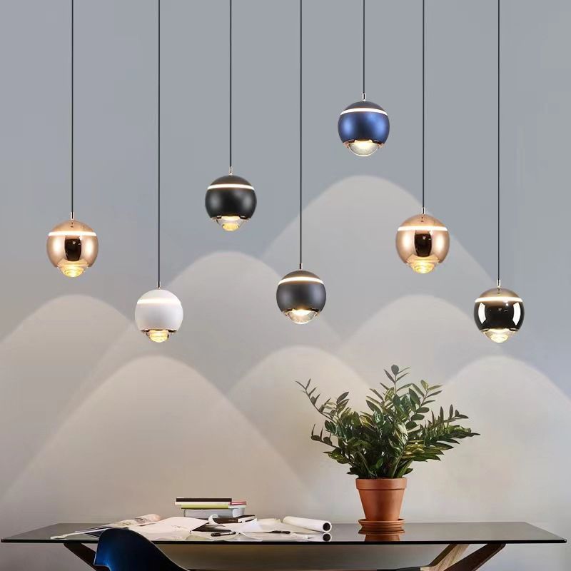 Adjustable Height Round LED Pendant Light