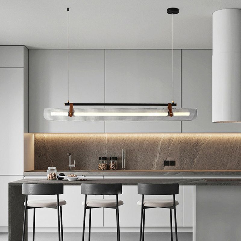Gold And Black Linear Pendant Light For Ambience