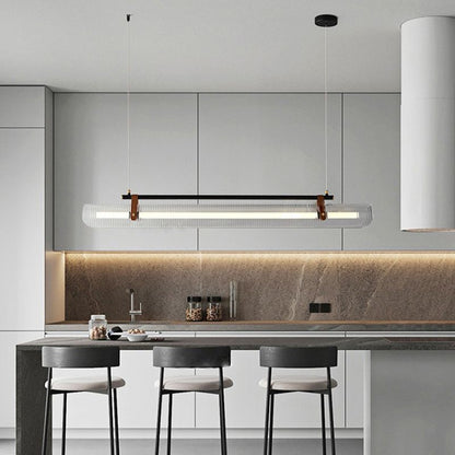 Gold And Black Linear Pendant Light For Ambience