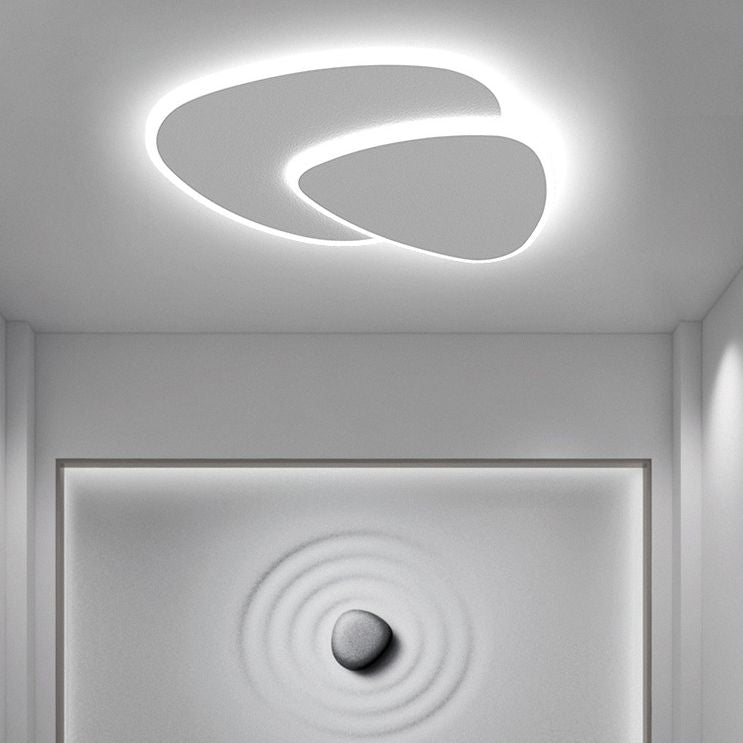 Flush Mount Ceiling Light Oval Double Layer Geometric