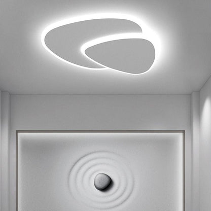 Flush Mount Ceiling Light Oval Double Layer Geometric