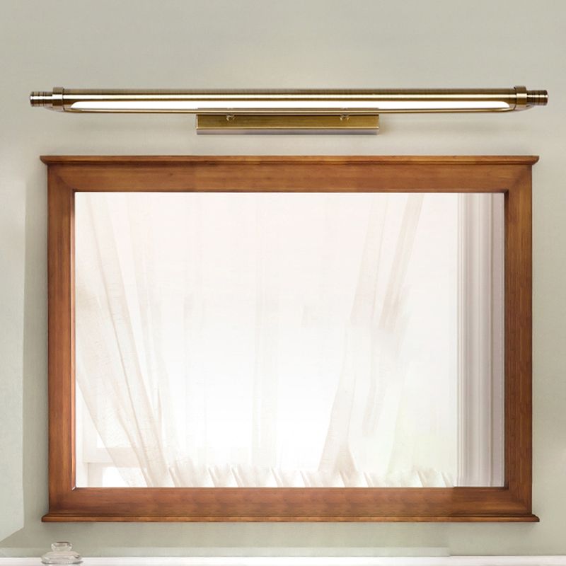 Gold Finish Three Colour Dimmable Aurelia Linear Vanity Wall Light