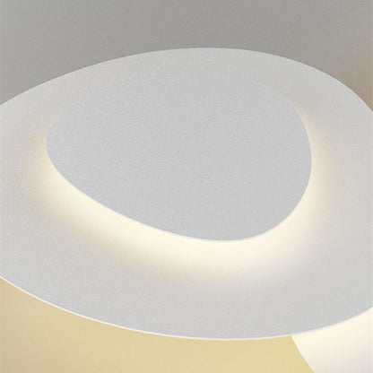 White LED Flush Mount Ceiling Light For Bedroom Modern Unique Shape