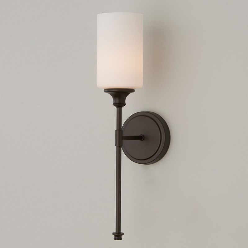 Glass And Black Silver Nordic Vanity Wall Light