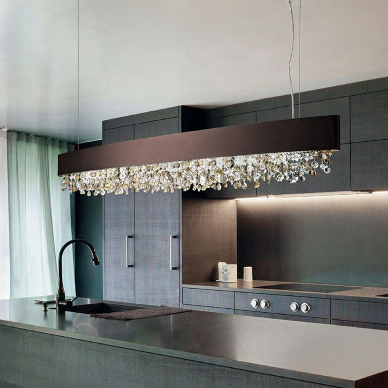 Adjustable Color Temperature Crystal Pendant Light
