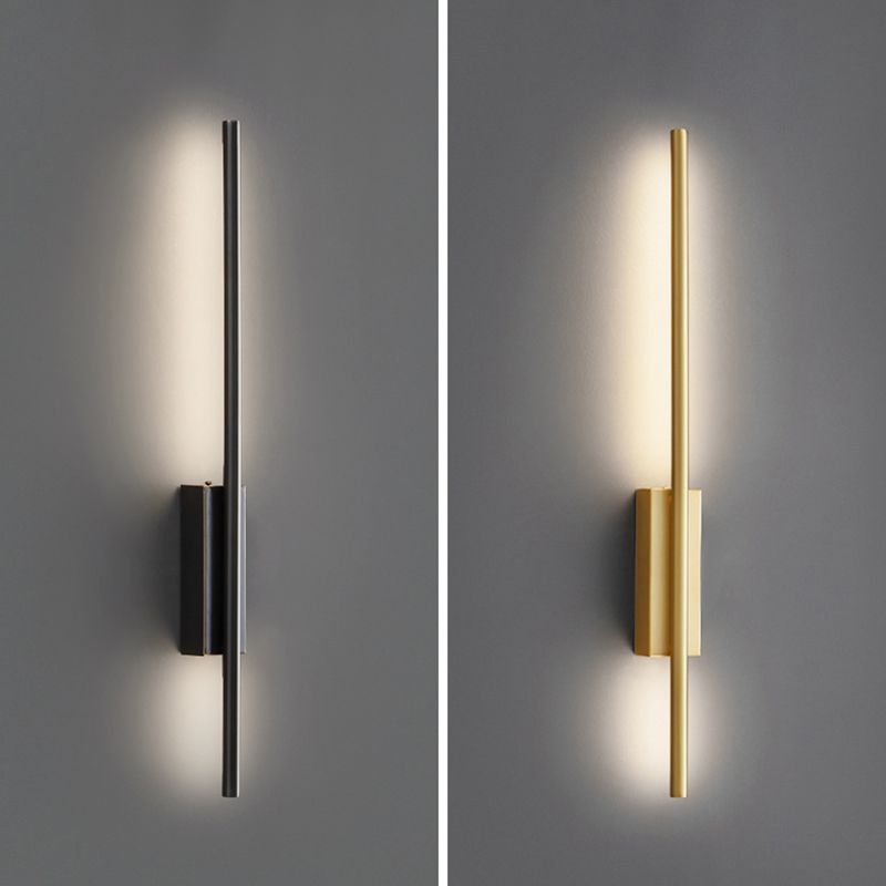 Black Brass Modern Wall Linear Light For Bedroom