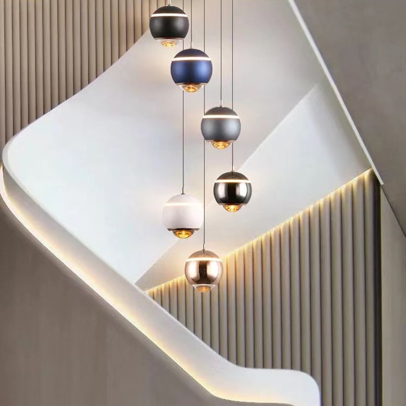 Adjustable Height Round LED Pendant Light