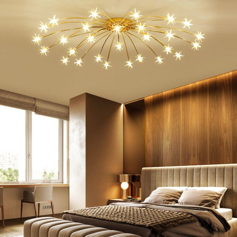 Flush Mount Ceiling Light Aurora Starry Art Deco