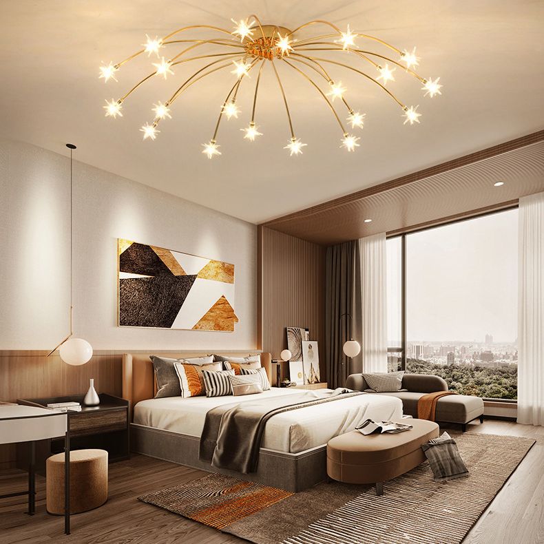 Flush Mount Ceiling Light Aurora Starry Art Deco