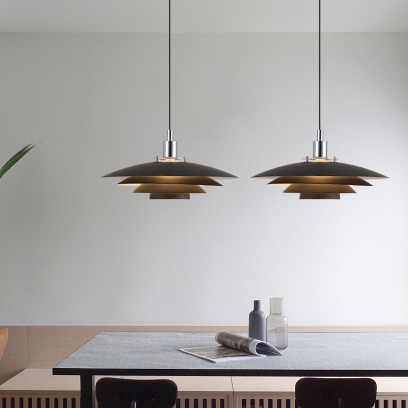 Ambient Dining Disc Shaped Metal Pendant Light