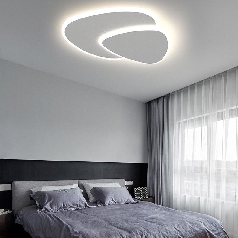 Flush Mount Ceiling Light Oval Double Layer Geometric