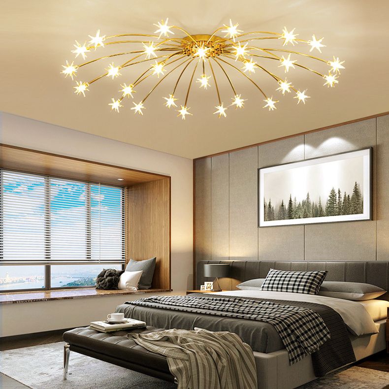 Flush Mount Ceiling Light Aurora Starry Art Deco