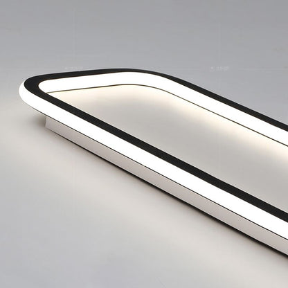 Minimalist Black Frame Rectangular Flush Mount Ceiling Light NoirLine