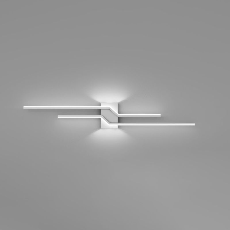 Three Colour Change Dimmable Minimalist Linear Metal Vanity Wall Light