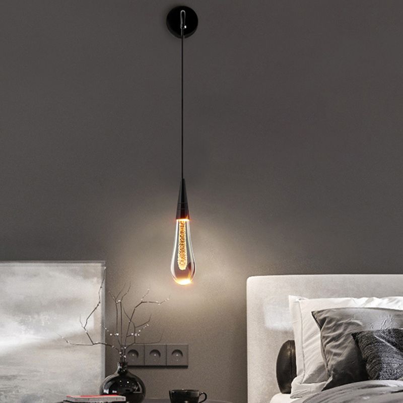 Black And Gold Water Drop Wall Light With Three Colour Settings