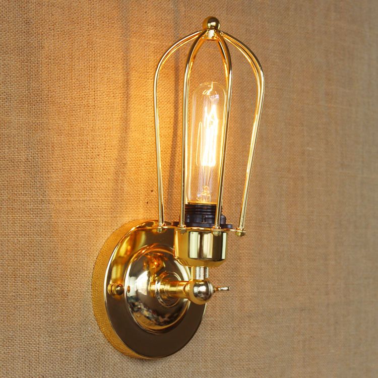 Classic Finishes Vintage Iron Wall Lamp For Dimmable Indoor Use