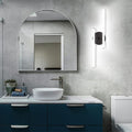 Black And Silver IP44 Bi-Linear LED Vanity Wall Light