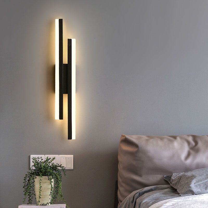 Minimalist Indoor Lamp Two Tone Geometric Wall Light
