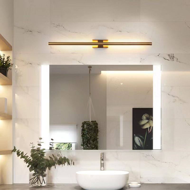 Black Brass Modern Wall Linear Light For Bedroom