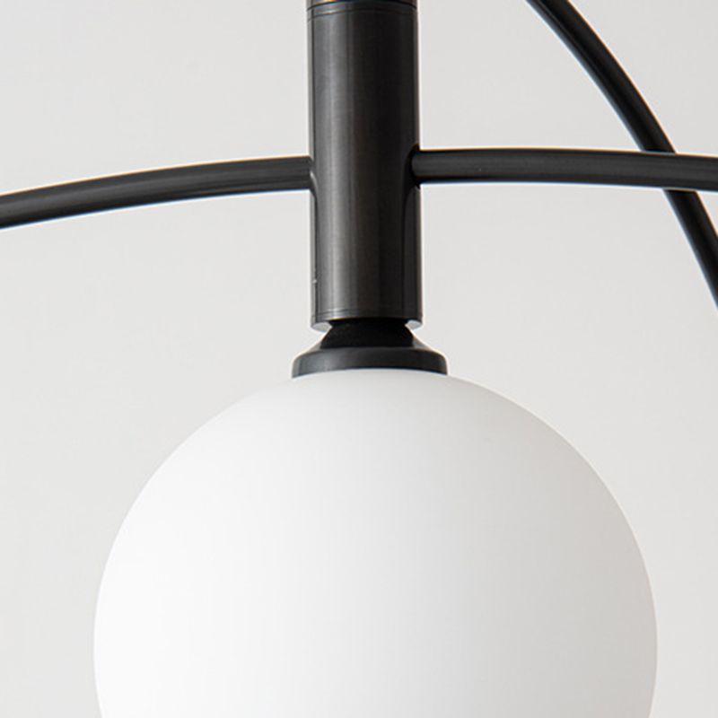 Metal And Glass Durable Globe Pendant Light