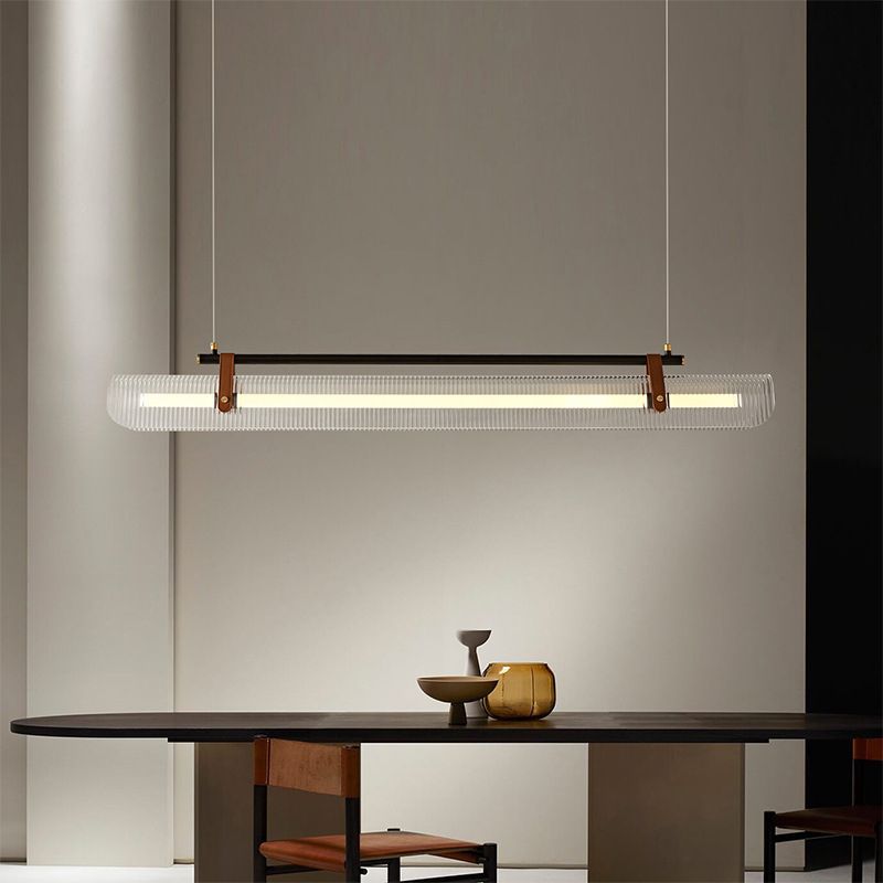 Gold And Black Linear Pendant Light For Ambience