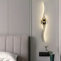 Black Gold Modern Dimmable LED Metal Linear Wall Light